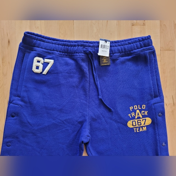 Polo Ralph Lauren Men's XXL Blue Sweatpants Tear Away Joggers Track Logo NWT - Picture 14 of 16
